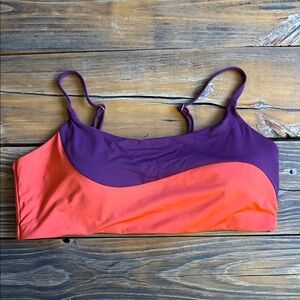 Athleta Colorblock Bikini Swim Top size L